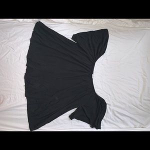 Black ruched off the shoulder top